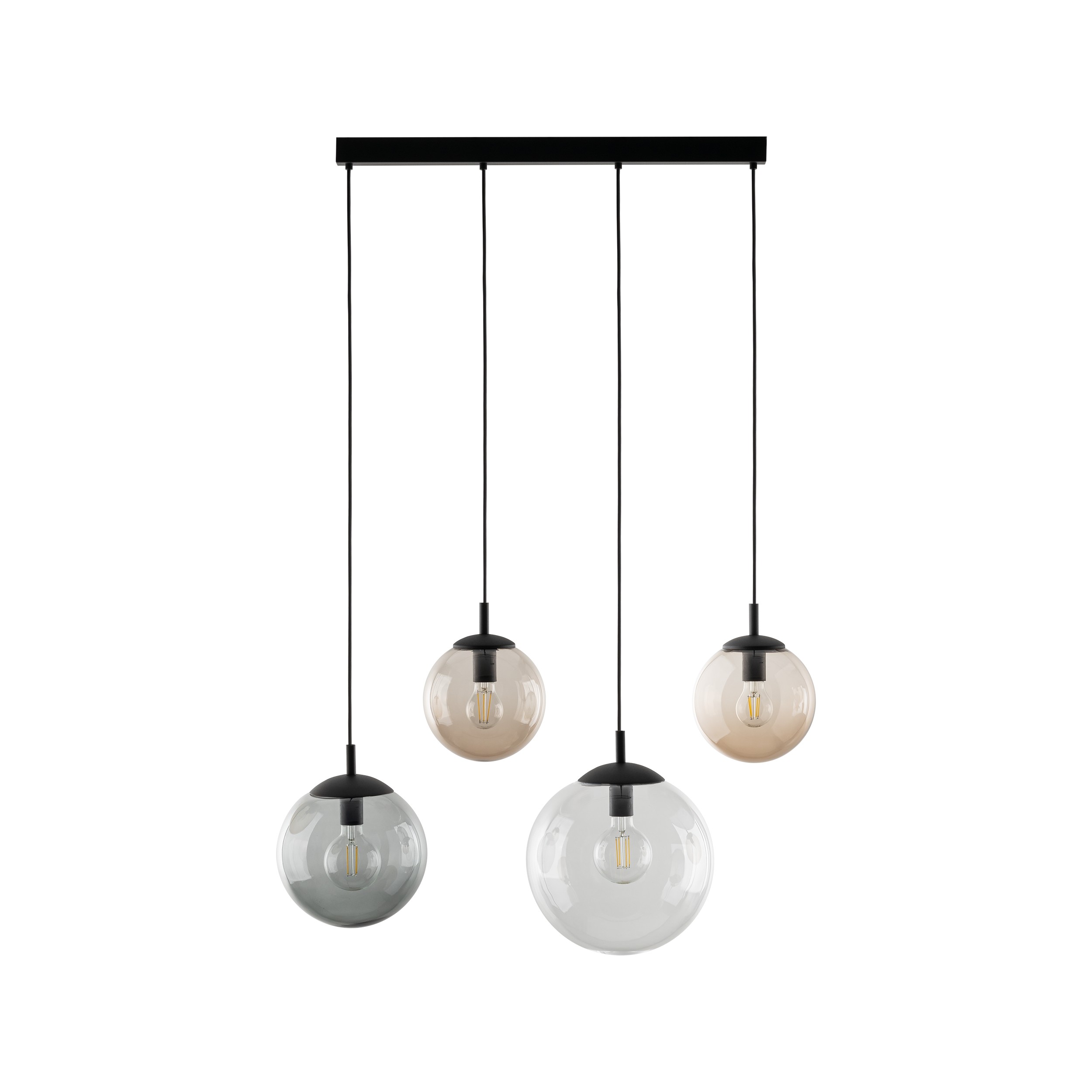 Tk Esme Loftlampe       Skærme Multifarvet Glas Og Sort Metal