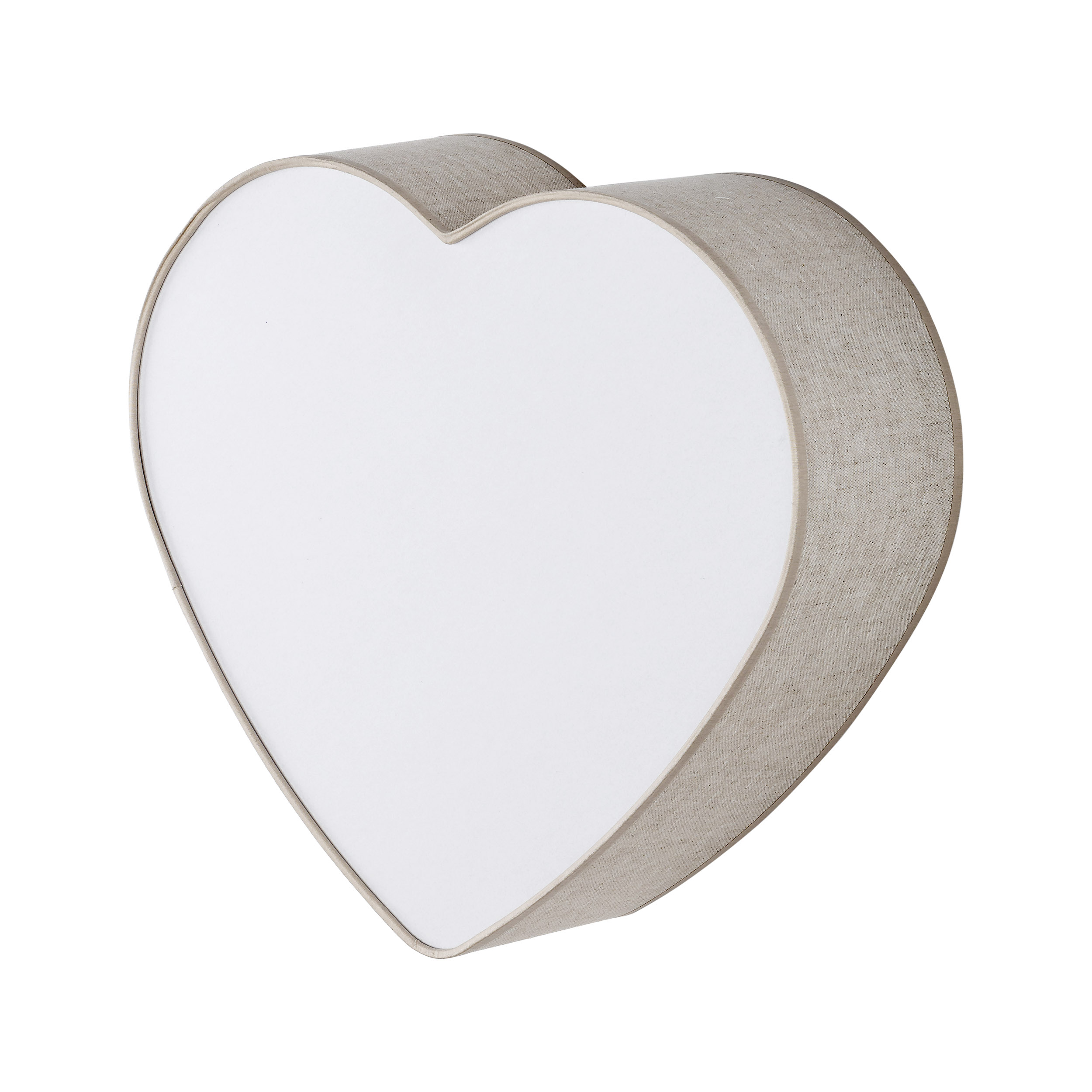 Tk Heart Børnelampe Jute Og Hvid Plastik Metal