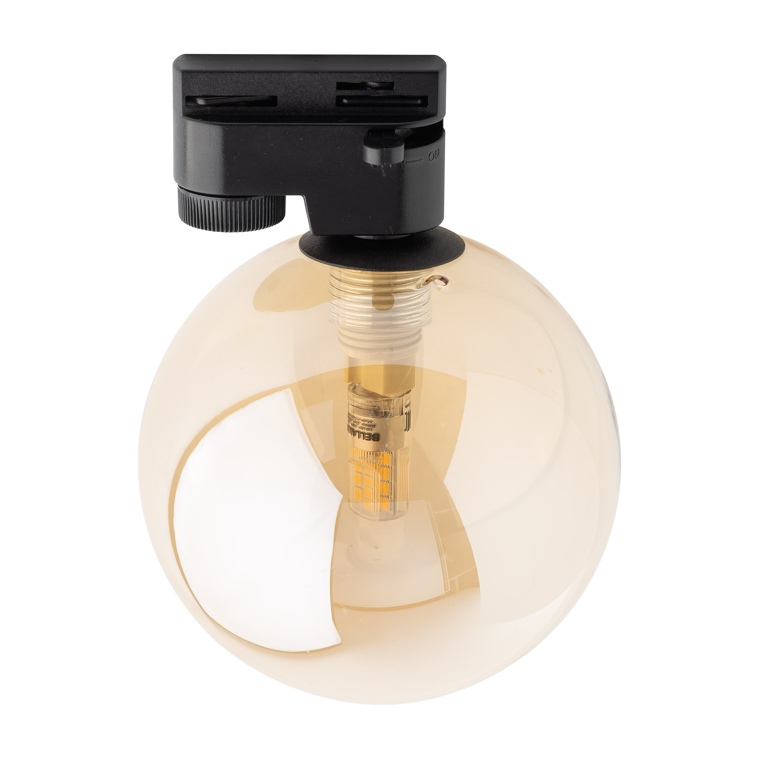 Tk Tracer Loftlampe Rav Glas Og Sort Metal