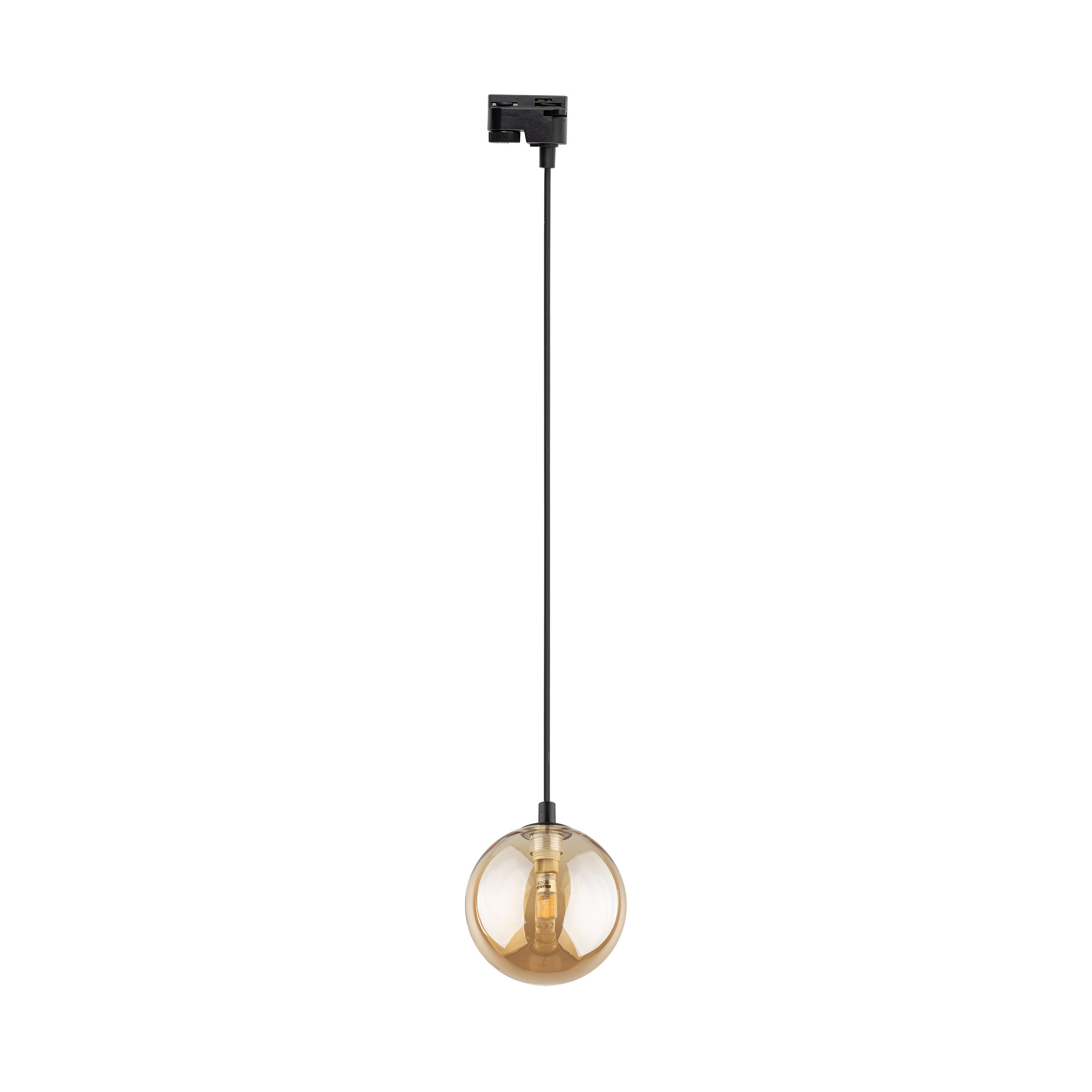 Tk Tracer Loftlampe Rav Glas Og Sort Metal