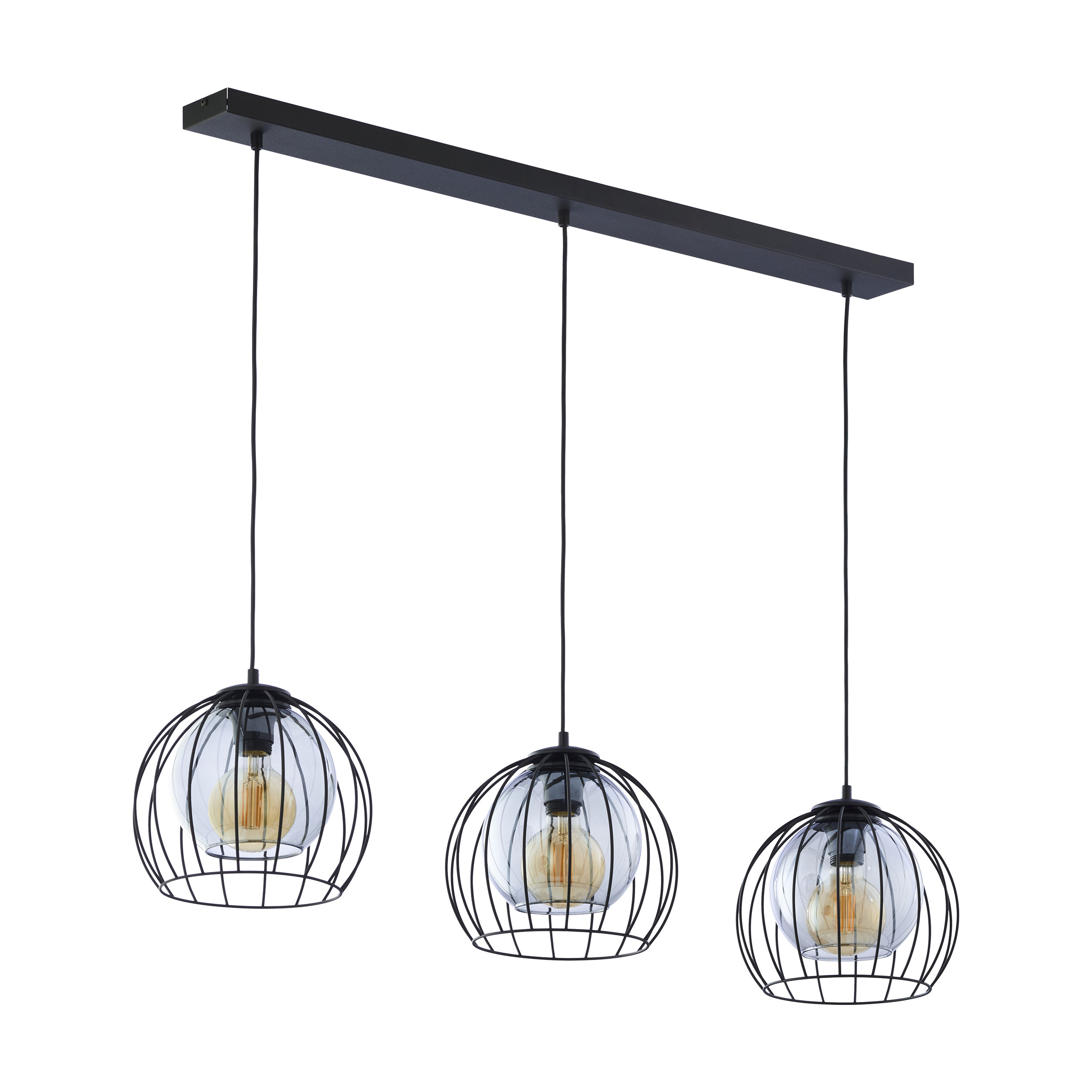 Tk Universo Loftlampe       Skærme Grafit Glas Og Sort Metal