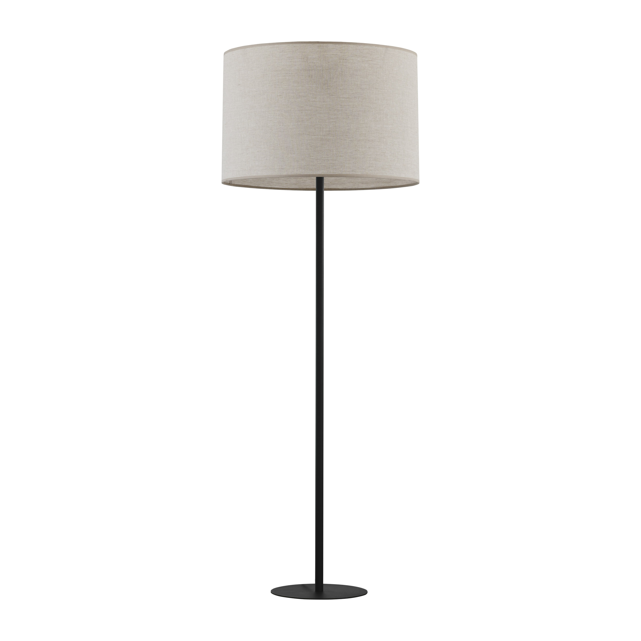 Tk Winston Gulvlampe Natur Hør Stof Og Sort Metal