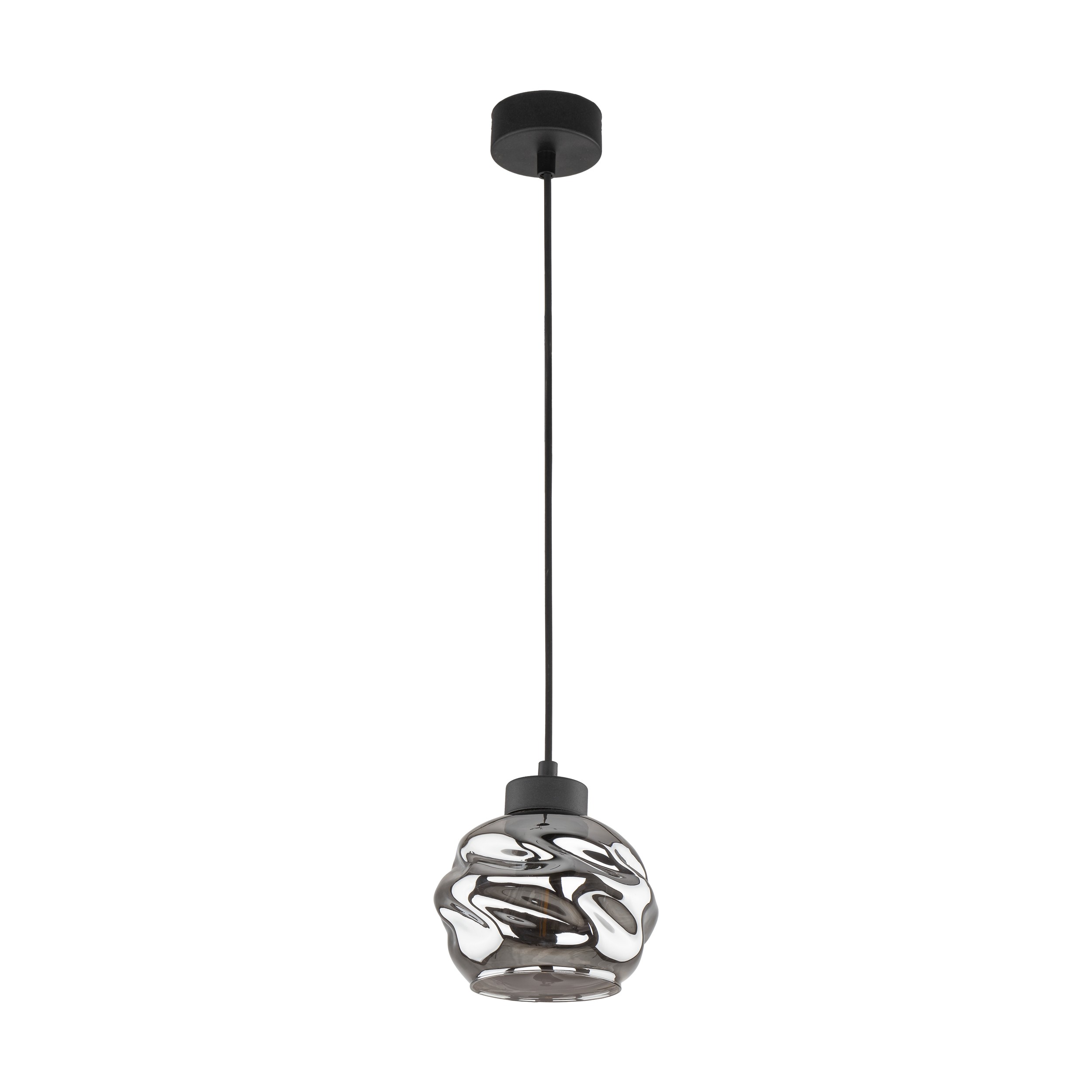 Tk Zulia Loftlampe Glas Og Sort Metal