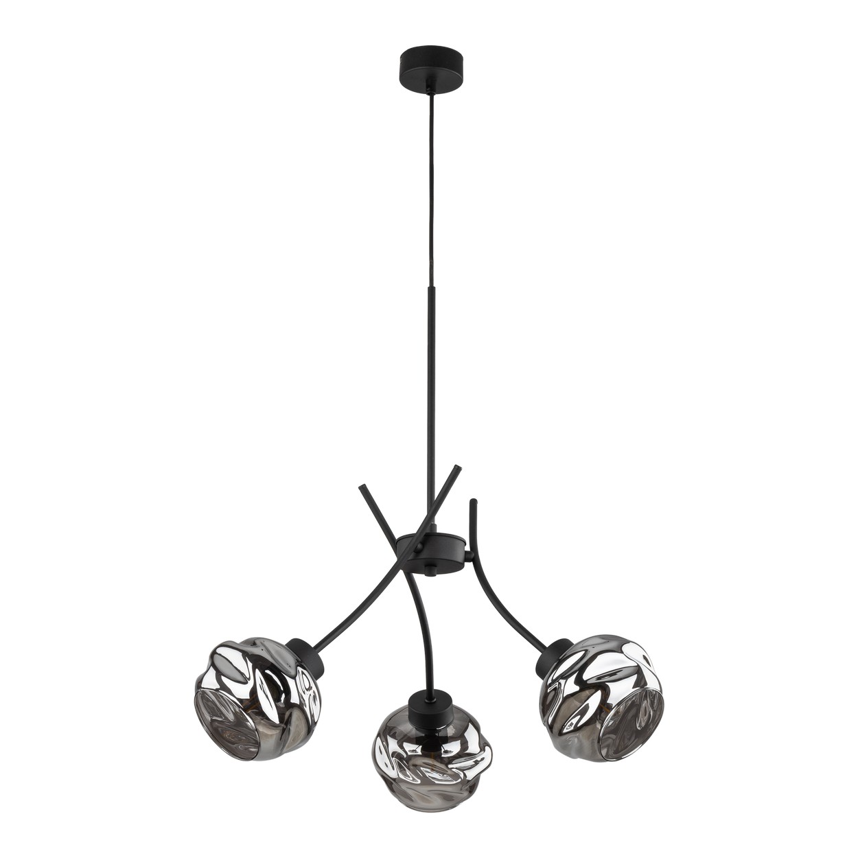 Tk Zulia Loftlampe       Skærme Glas Og Sort Metal