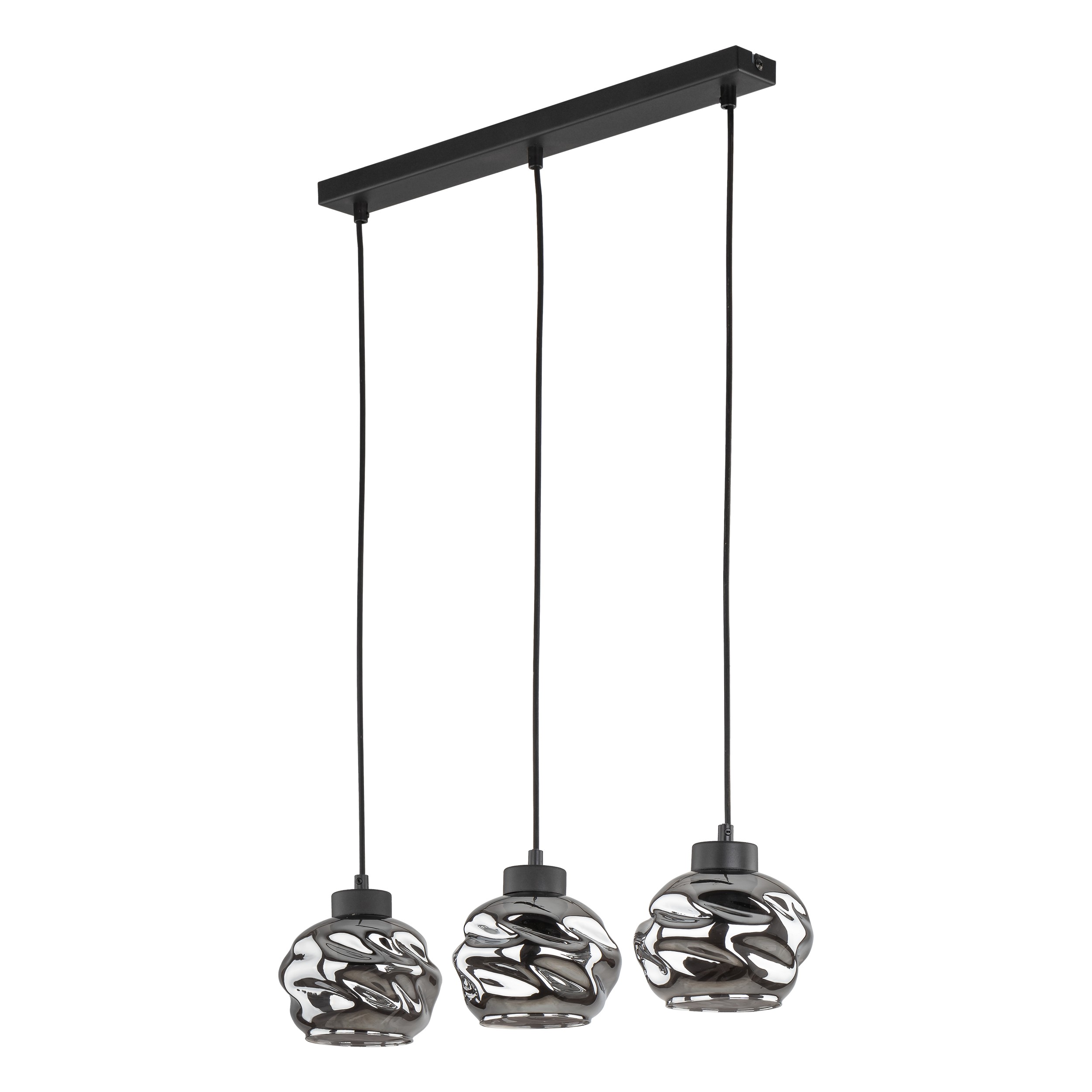 Tk Zulia Loftlampe       Skærme Glas Og Sort Metal