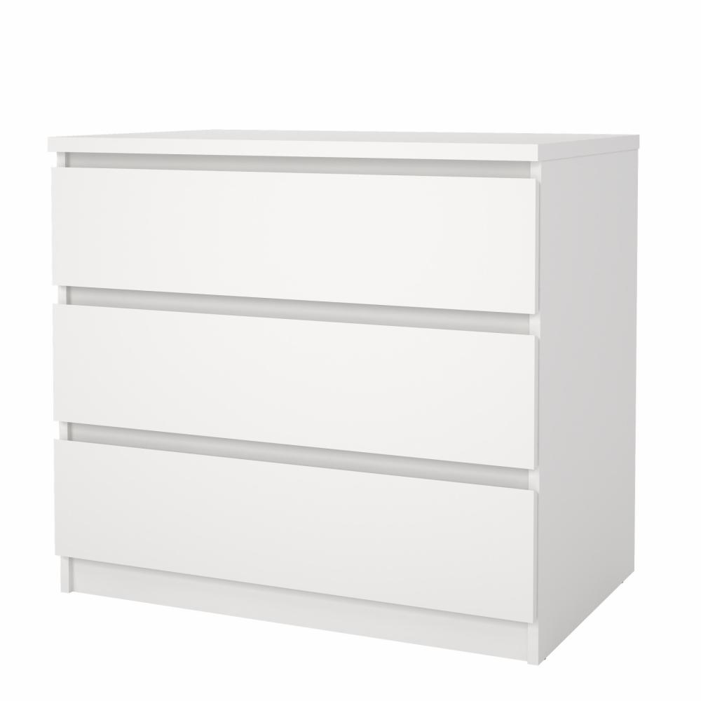 Tvilum Naia Kommode       Skuffer Hvid Spånplade   : 77 Cm