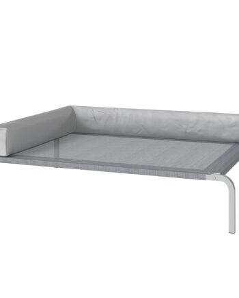 Udendørs Hundeseng  Hævet Hundeseng Til Mellemstore Hunde  Med  -formet Hynde  110x75x30cm  Lysegrå