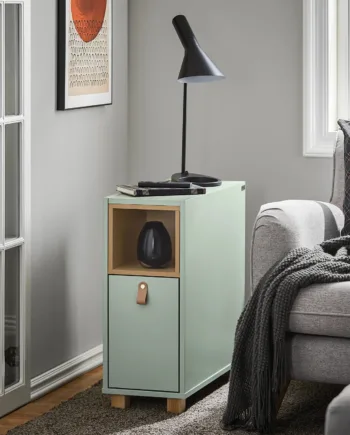 Udnyt Pladsen Optimalt Med Dette Smarte Sidebord  Grøn  B24   D60   H60 Cm