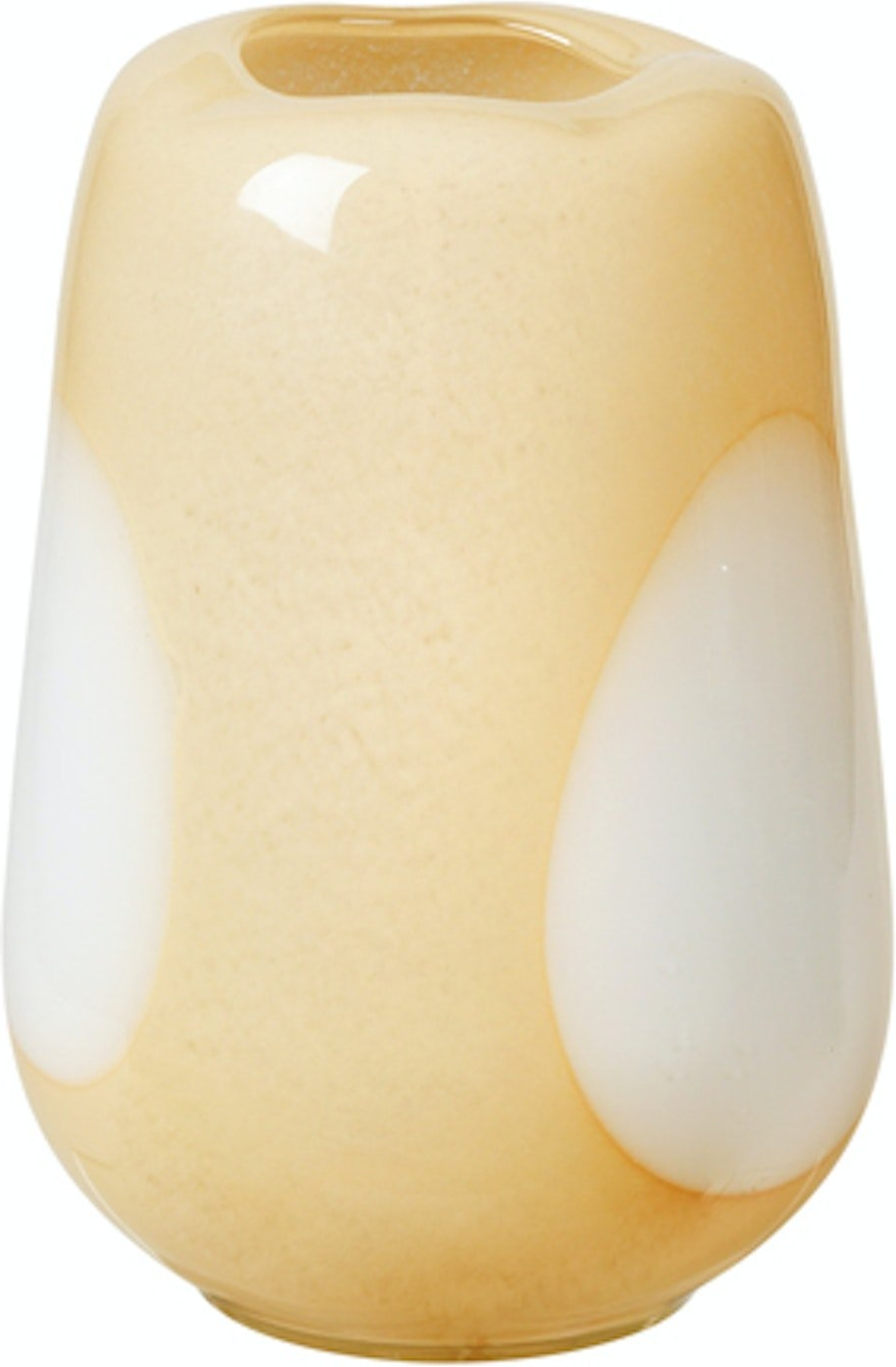 Vase Broste Copenhagen Ada Dot Gul Mundblæst Glas ø18    H26 Cm