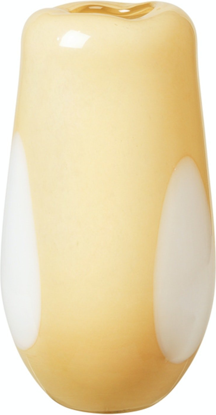 Vase Broste Copenhagen Ada Dot Gul Mundblæst Glas ø19 5x37 Cm