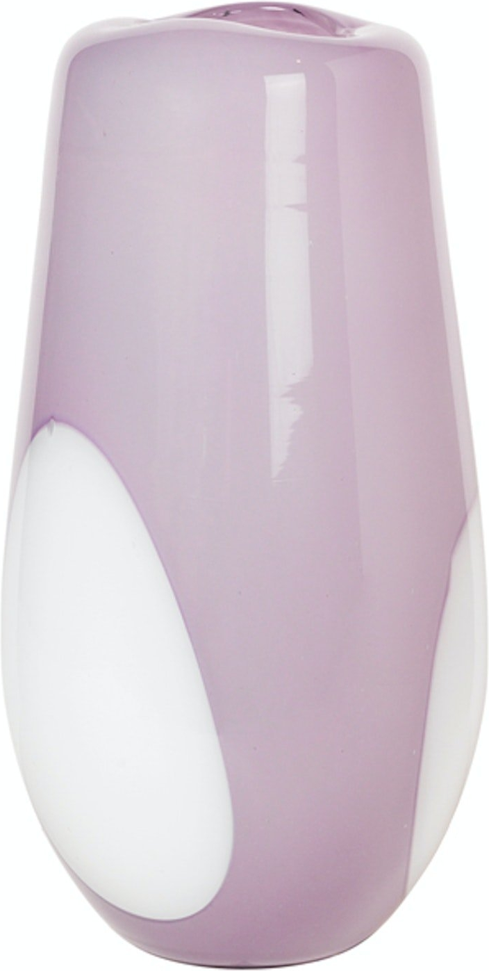 Vase Broste Copenhagen Ada Dot Mundblæst Glas Lilla ø19     H37 Cm Dekorationsvase