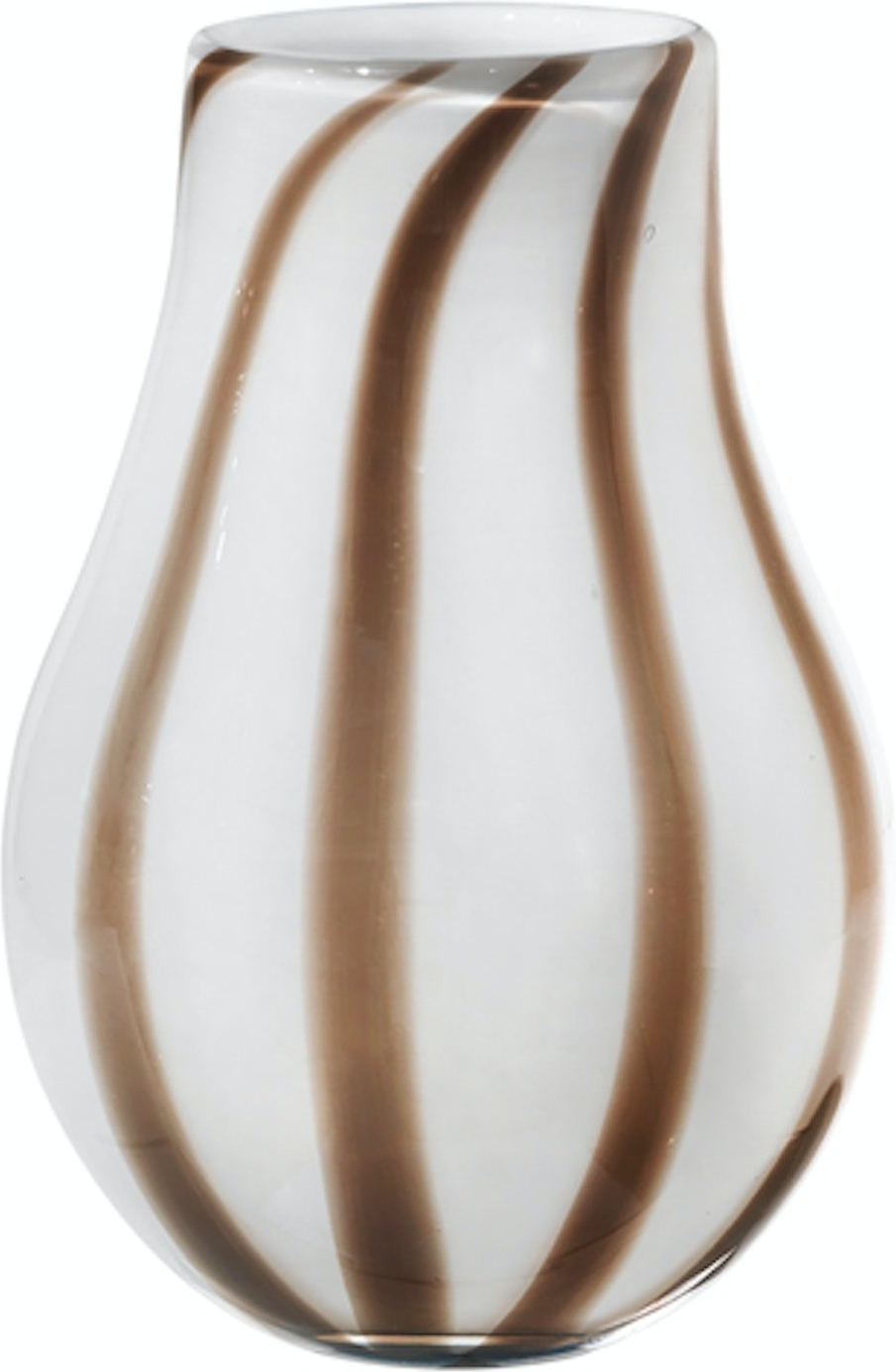 Vase Broste Copenhagen Ada Stripe Mundblæst Glas Grå ø15     H22   Cm