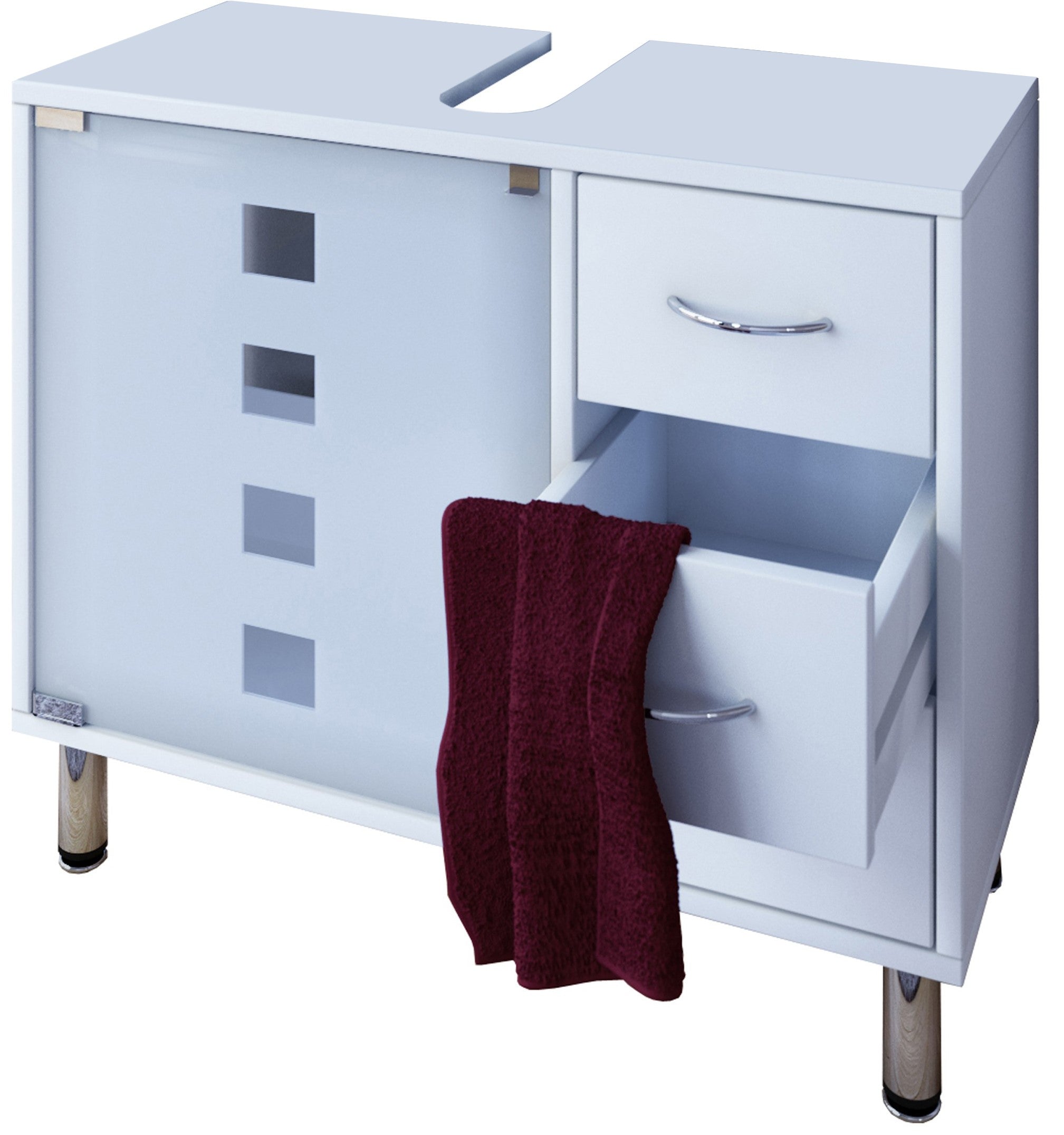 Vaskeskab  Quot Darola Quot  58x67x30 Cm  Hvid