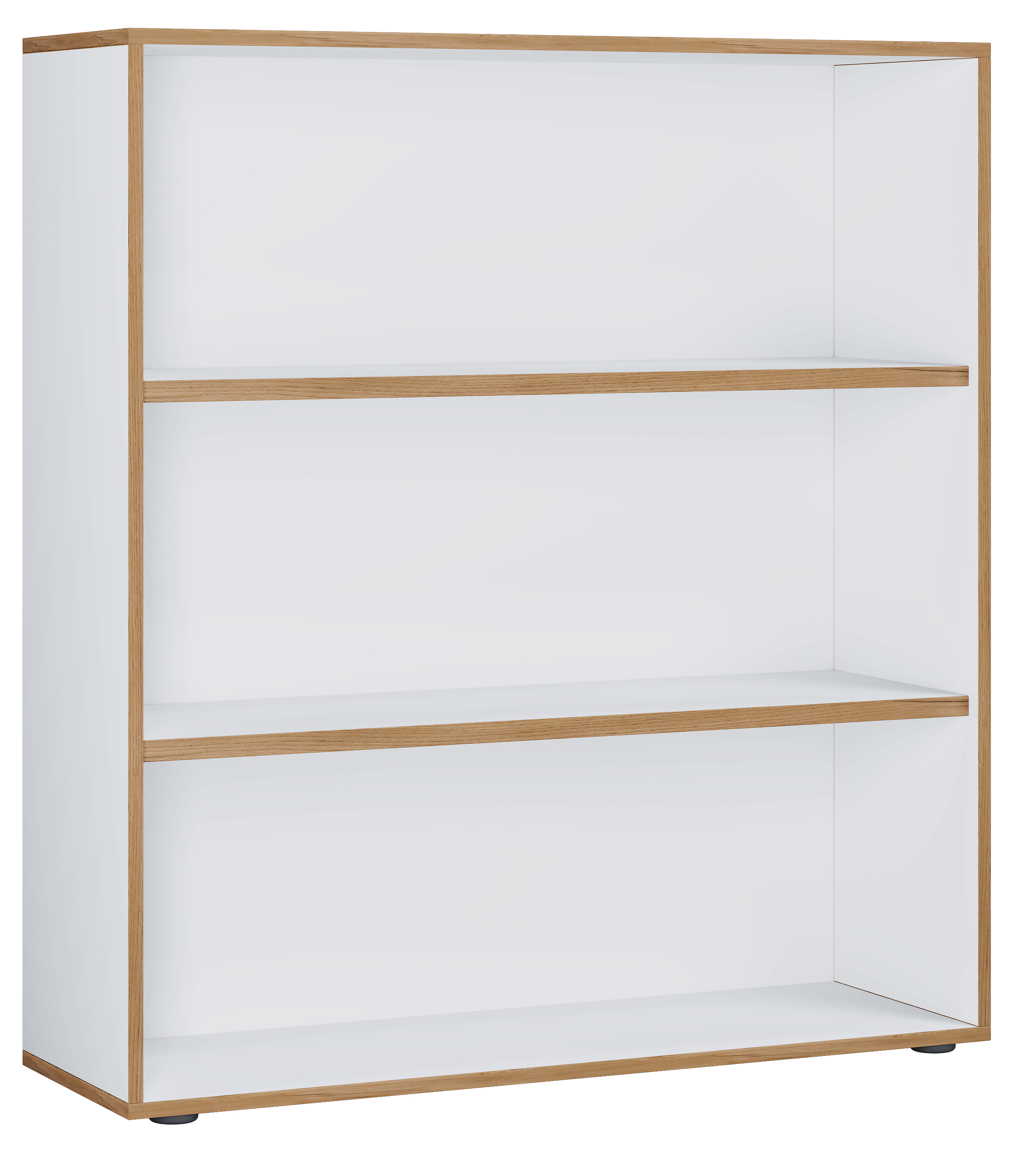 Vcm Nordic Salia B100 Kontorreol       Justerbare Hylder Hvid Og Natur Træ