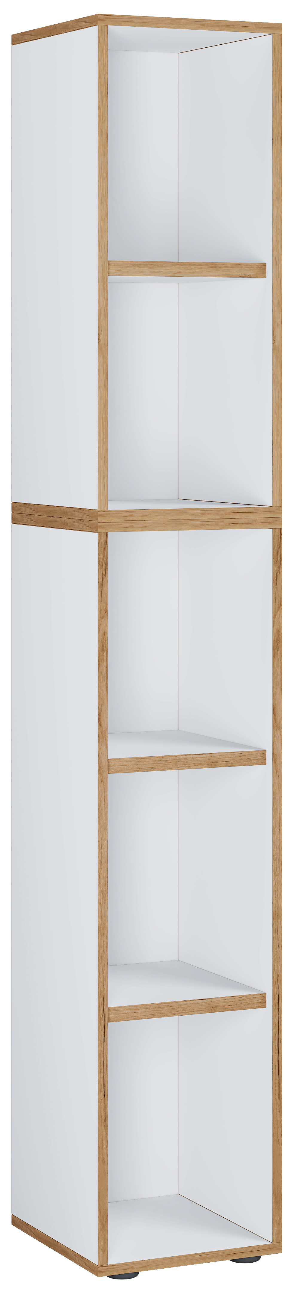 Vcm Nordic Salia B30 Kontorreol       Justerbare Hylder Hvid Og Natur Træ