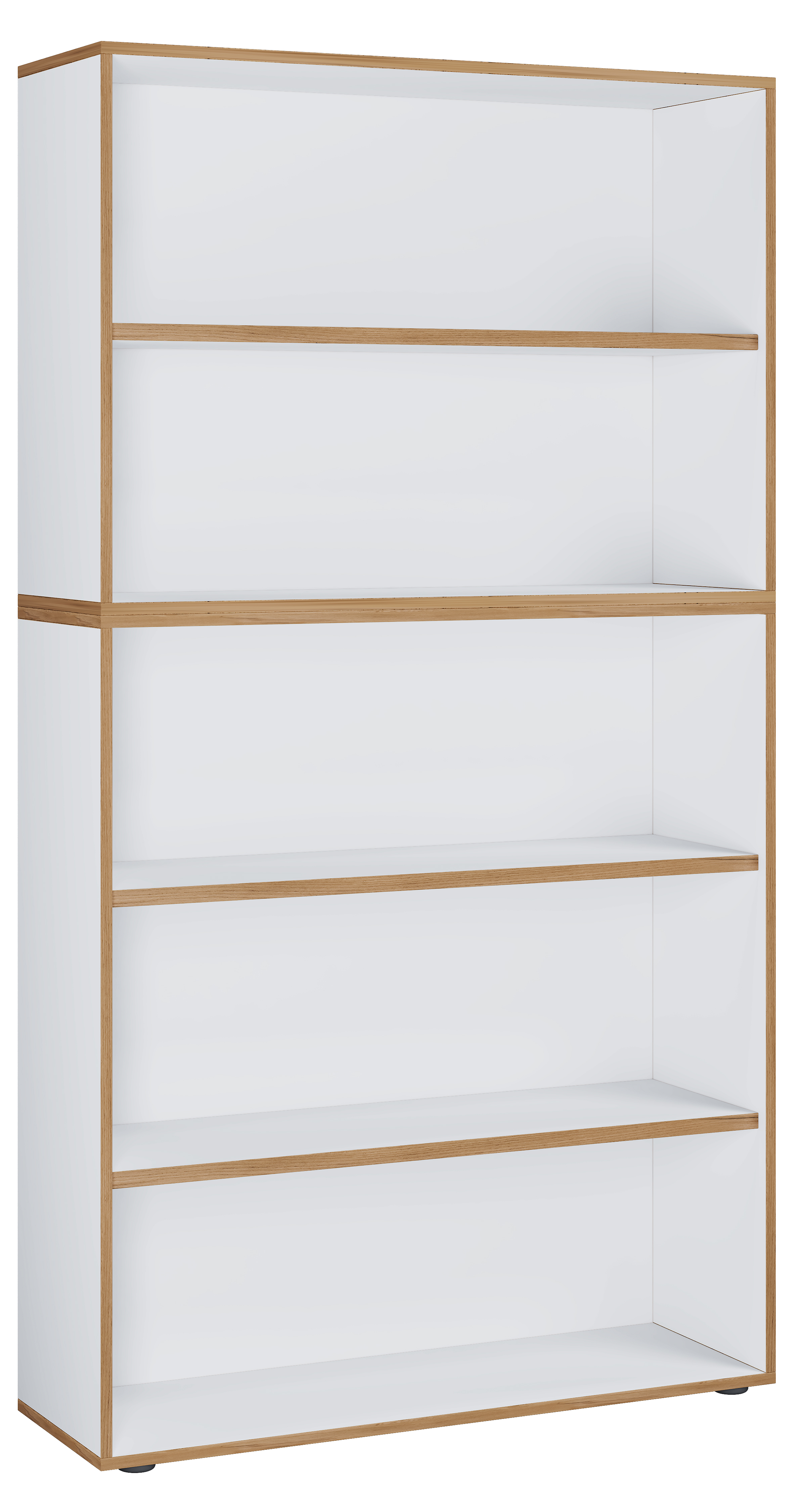 Vcm Nordic Salia B100 Kontorreol       Justerbare Hylder Hvid Og Natur Træ