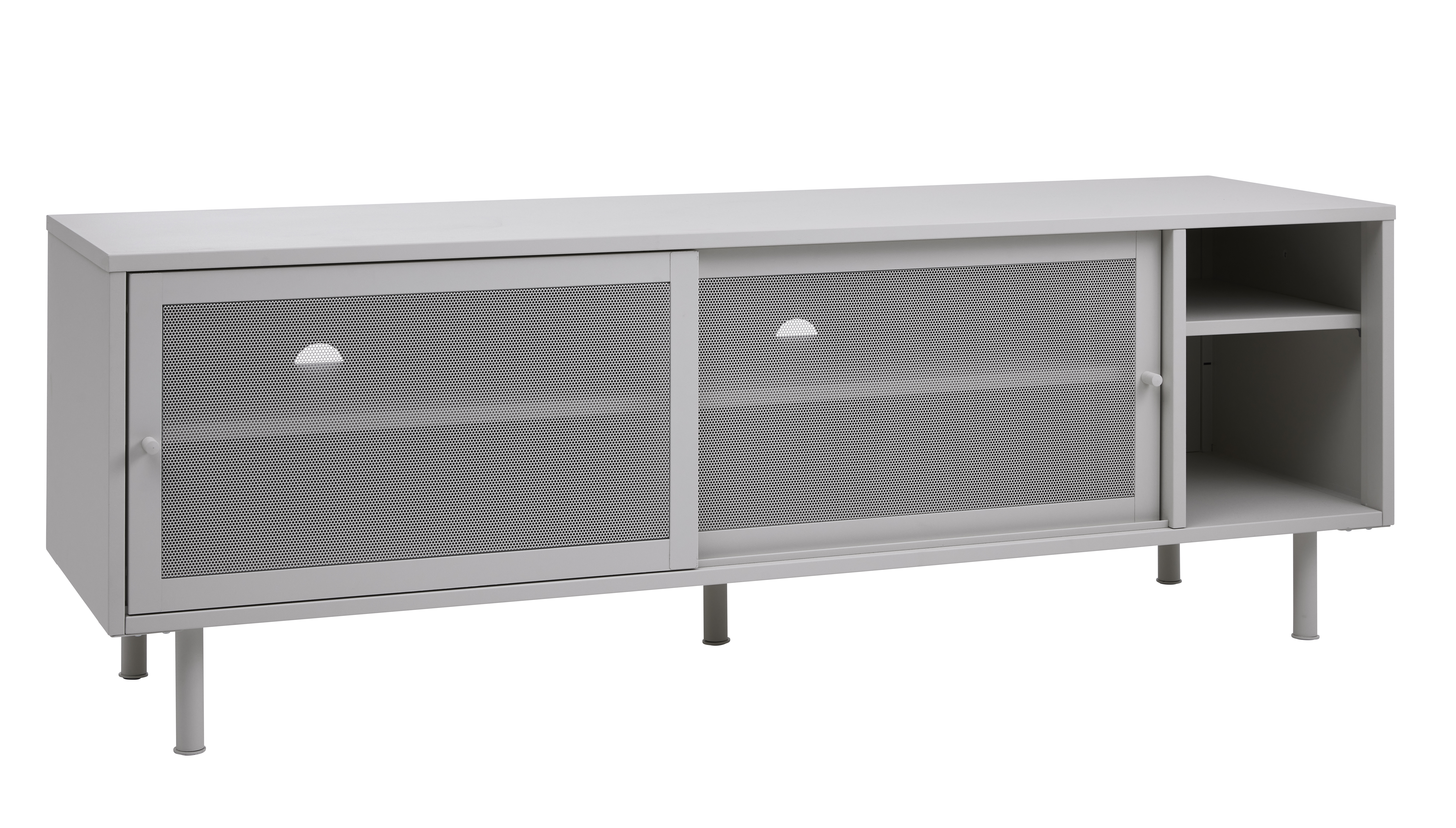 Veep Tv-bord       Skydelåger Og Hylder Greige Metal  160x45