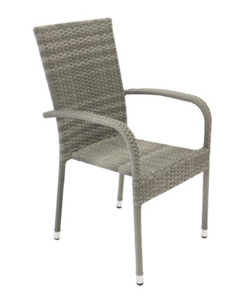 Venture Design Anna Havestol    Armlæn Grå Rattan Og Stål