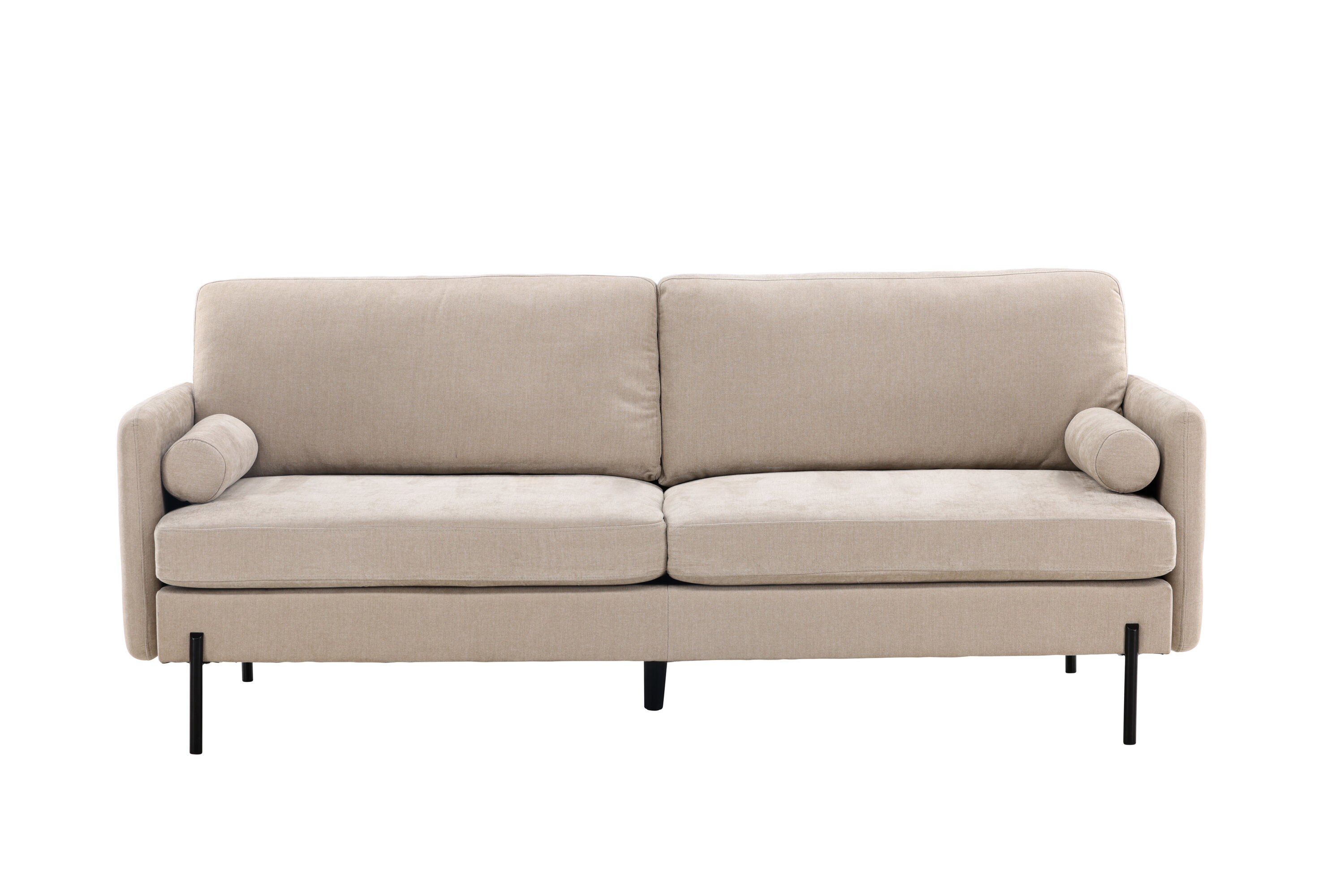 Venture Design Antibes  -pers  Sofa Beige Velourstof Og Metal