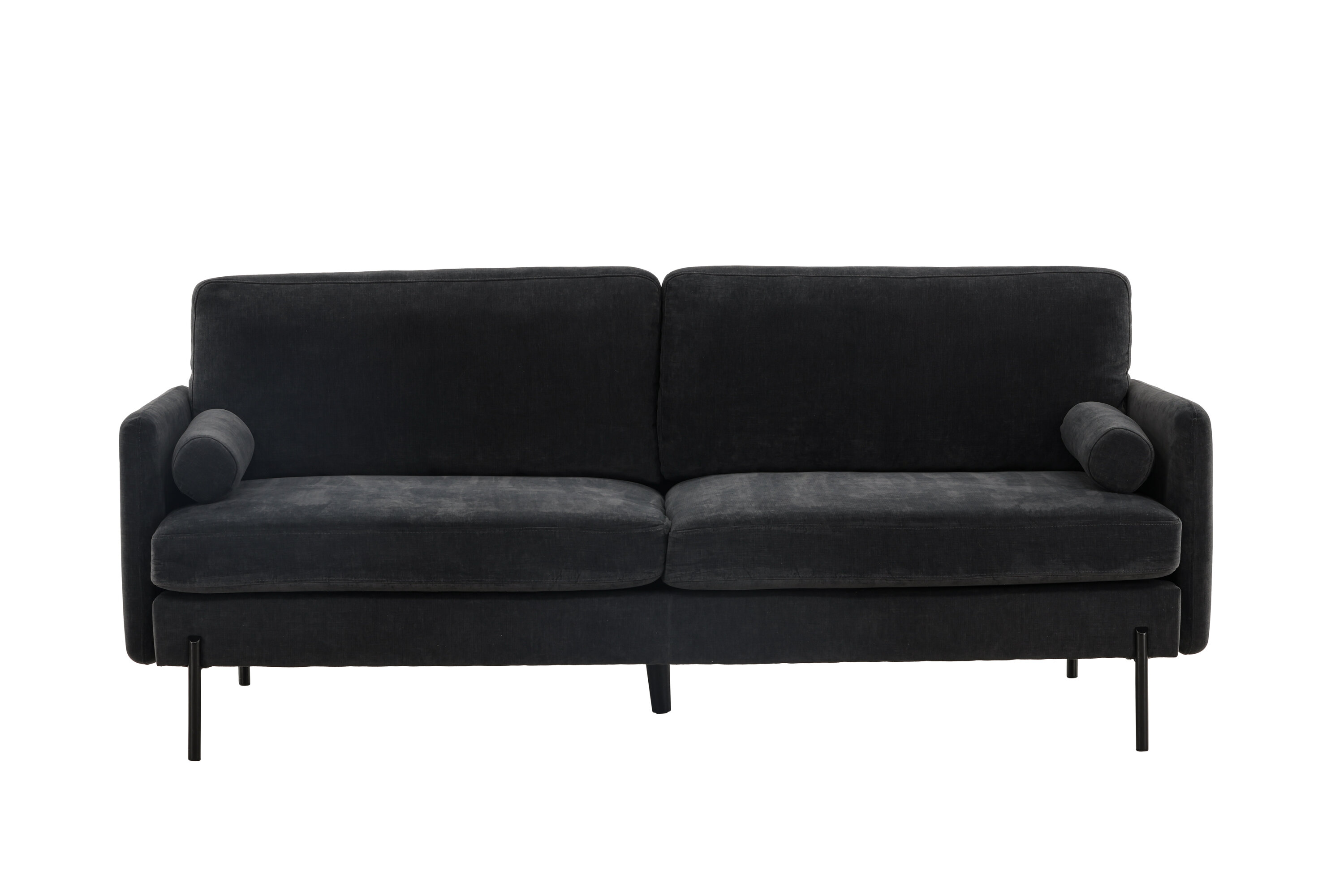 Venture Design Antibes  -pers  Sofa Mørkegrå Velourstof Og Metal