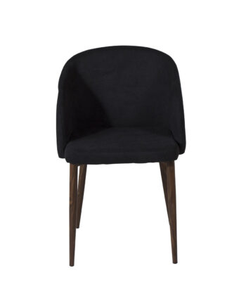 Venture Design Arch Spisebordsstol     Armlæn Sort Polyester Og Valnødfolie Metal