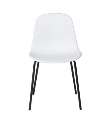 Venture Design Arctic Spisebordsstol Hvid Plastik Og Sort Metal