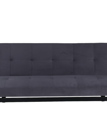 Venture Design Bodil Sovesofa Mørkegrå Fløjl Og Sort Stål  180x91 50