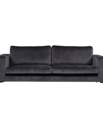 Venture Design Bolero   Pers  Sofa Mørkegrå Velour Og Sort Metal