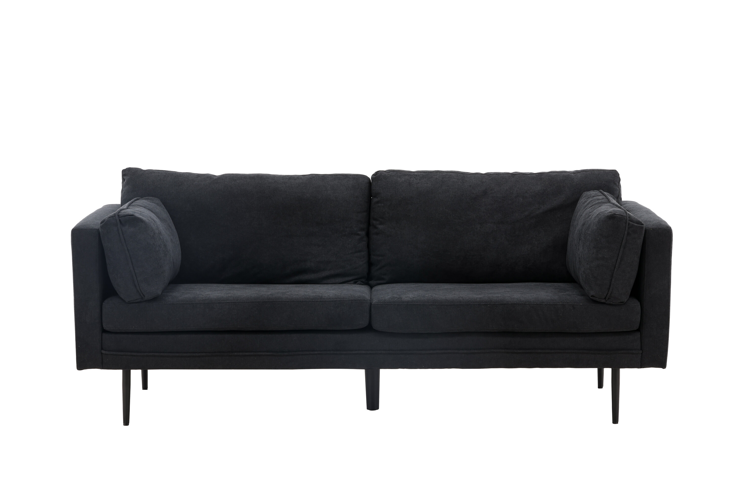 Venture Design Boom Sofa Sort Stof Linned Og Sort Stål