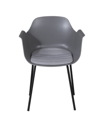 Venture Design Comfort Spisebordsstol     Armlæn Og Hynde Grå Plastik Og Sort Metal