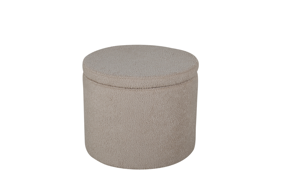 Venture Design Dunken Puf     Opbevaring  Cylinder Beige Bamsestof Polyester  ø51