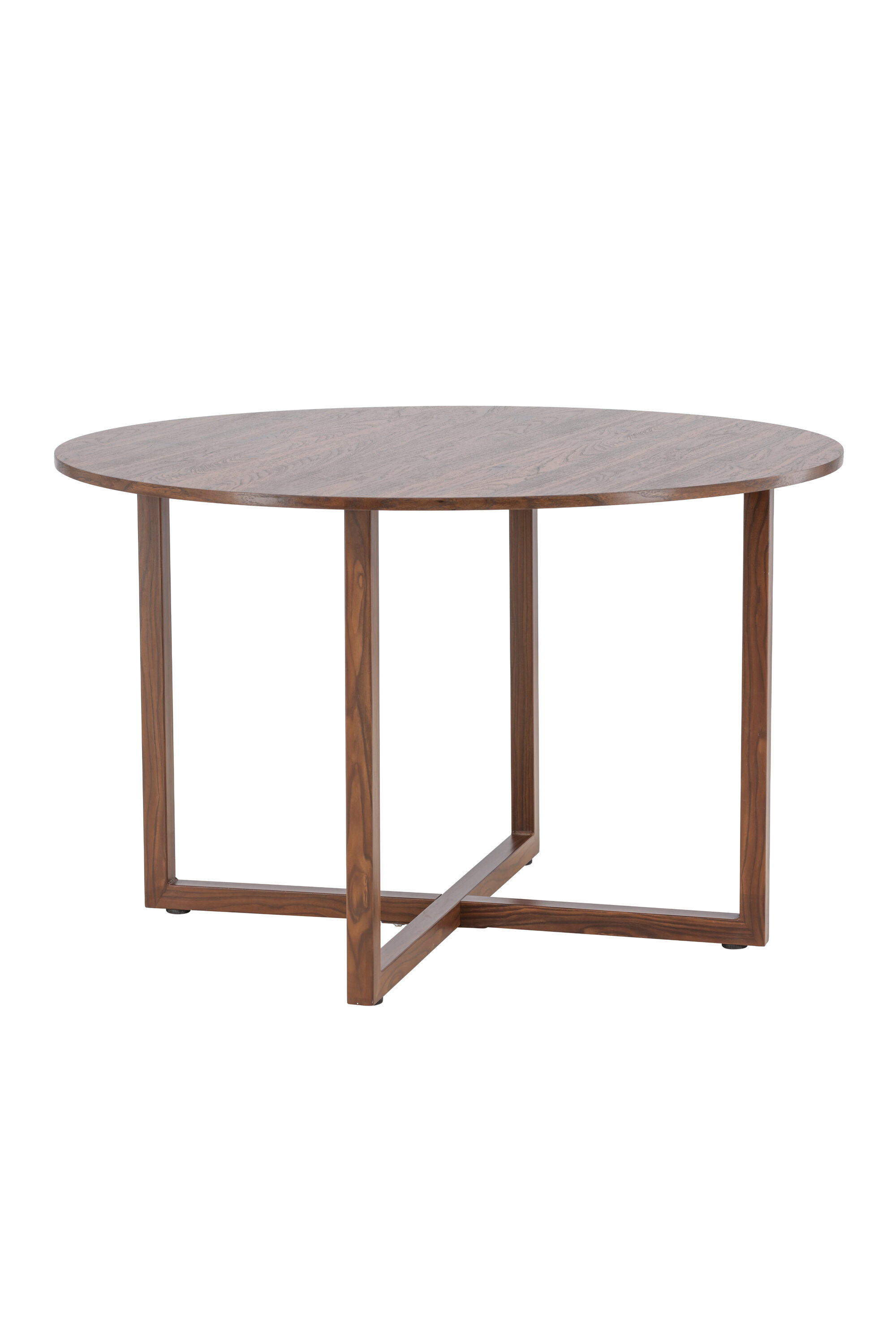 Venture Design Durango Spisebord  Rund Mdf Og Stål Med Valnød 3d-papir  120x75