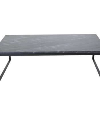 Venture Design Estelle Sofabord  Rektangulær Sort Marmor Og Sort Metal  120x60