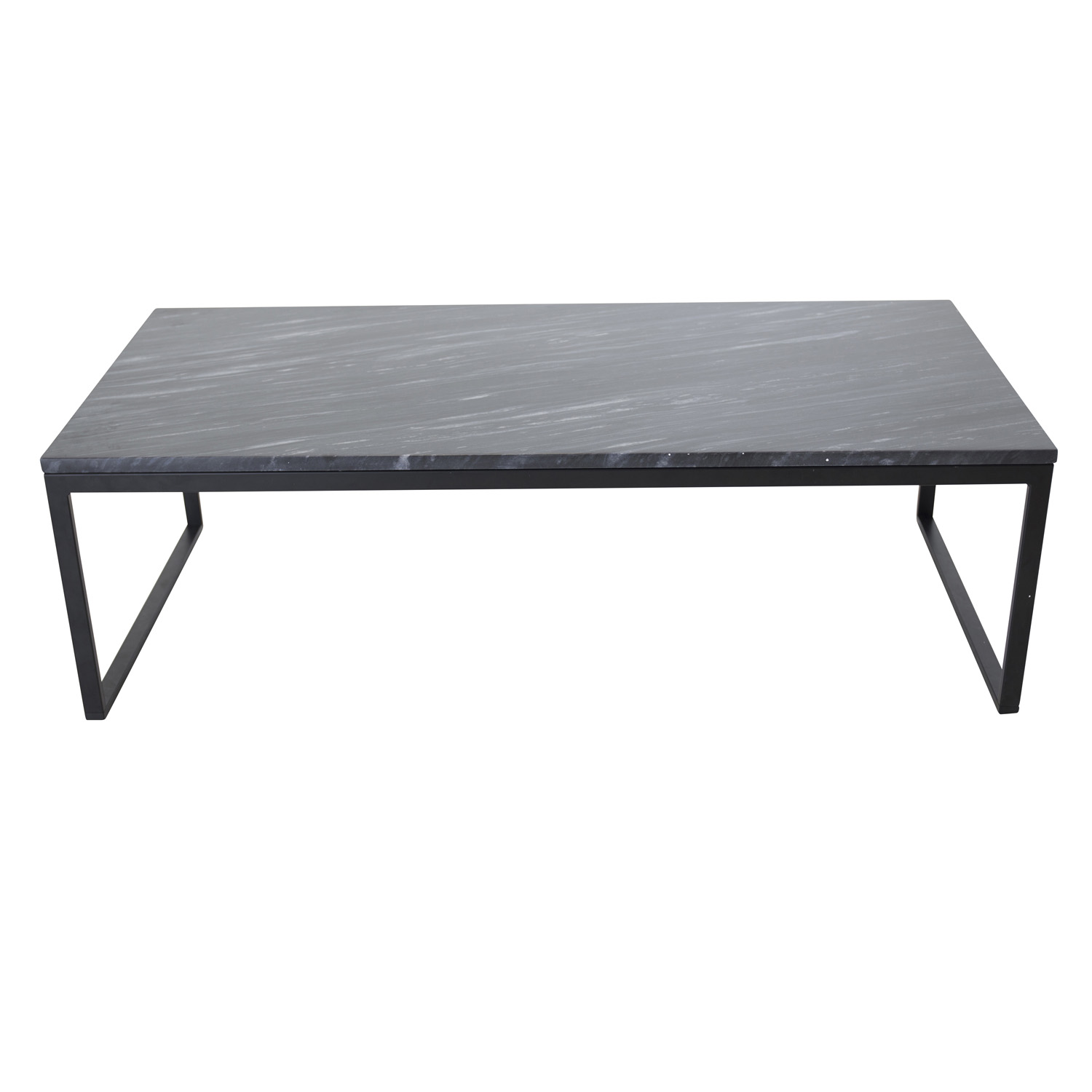 Venture Design Estelle Sofabord Rektangulær Sort Marmor Og Sort Metal 120x60