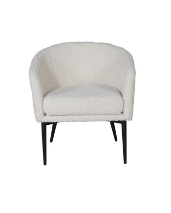 Venture Design Fluffy Bamsestol Hvid Polyester Og Sort Metal