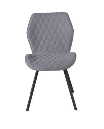 Venture Design Gemma Spisebordsstol Grå Polyester Og Sort Metal