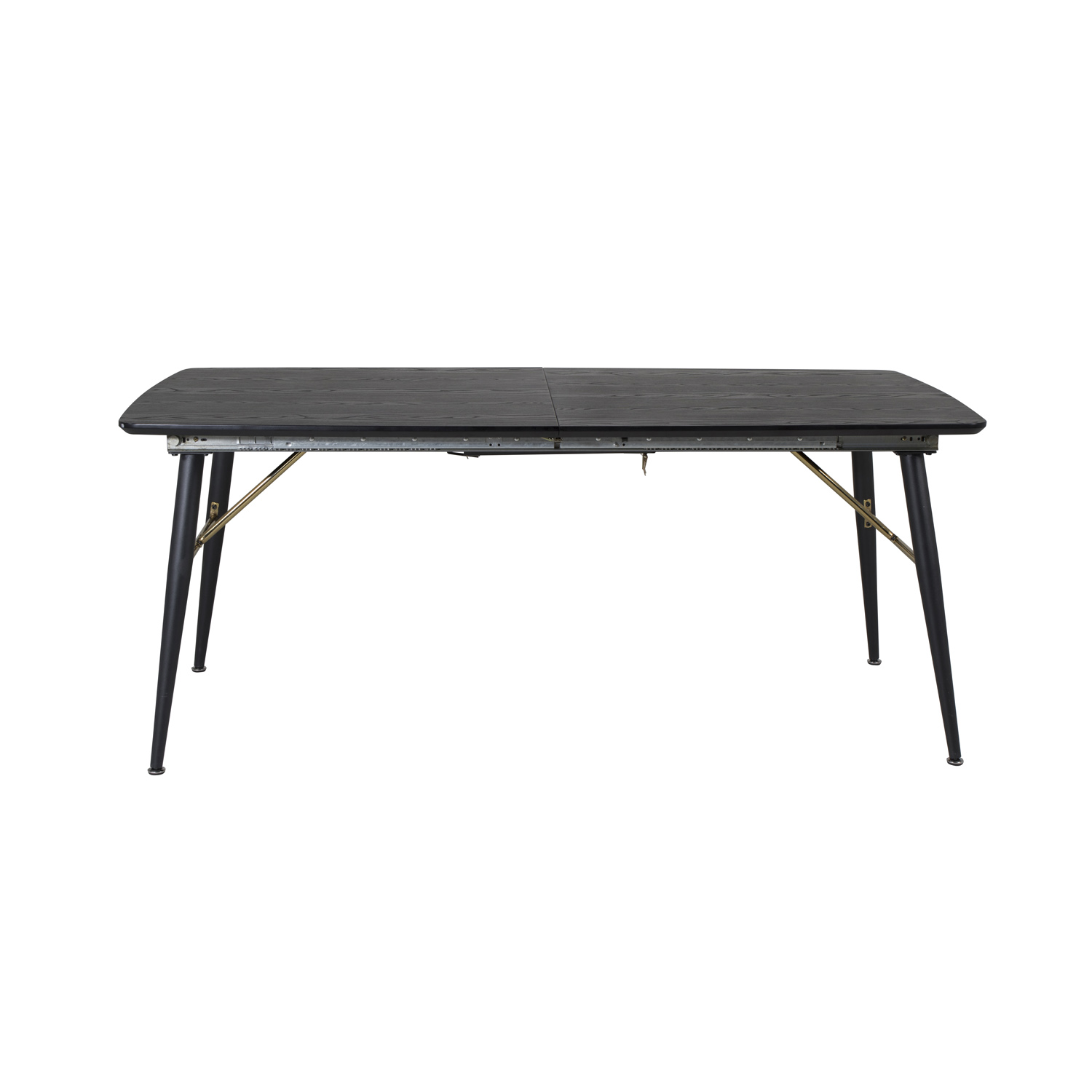 Venture Design Gold Spisebord Udtræk Messing Sort Mdf Og Sort Metal 180x85