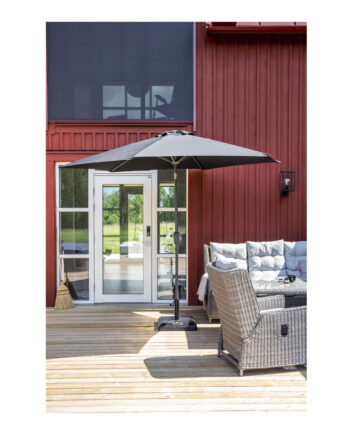 Venture Design Leeds Parasol 3m Grå Aluminium Og Polyester