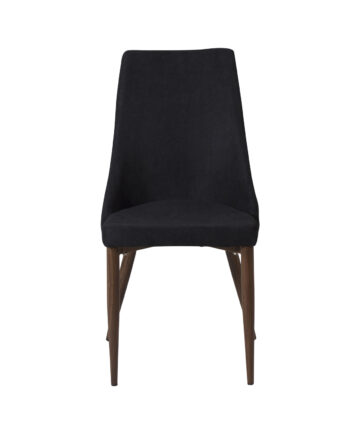 Venture Design Leone Spisebordsstol     Armlæn Sort Polyester Og Valnødfolie Metal