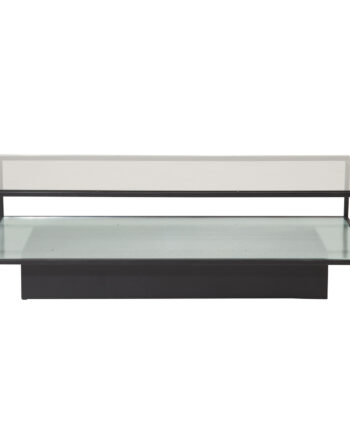 Venture Design Maglehem Sofabord     Hylde Klar Glas Og Sort Metal  130x60
