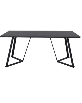 Venture Design Marina Spisebord Sort Mdf Og Sort Metal  180x90