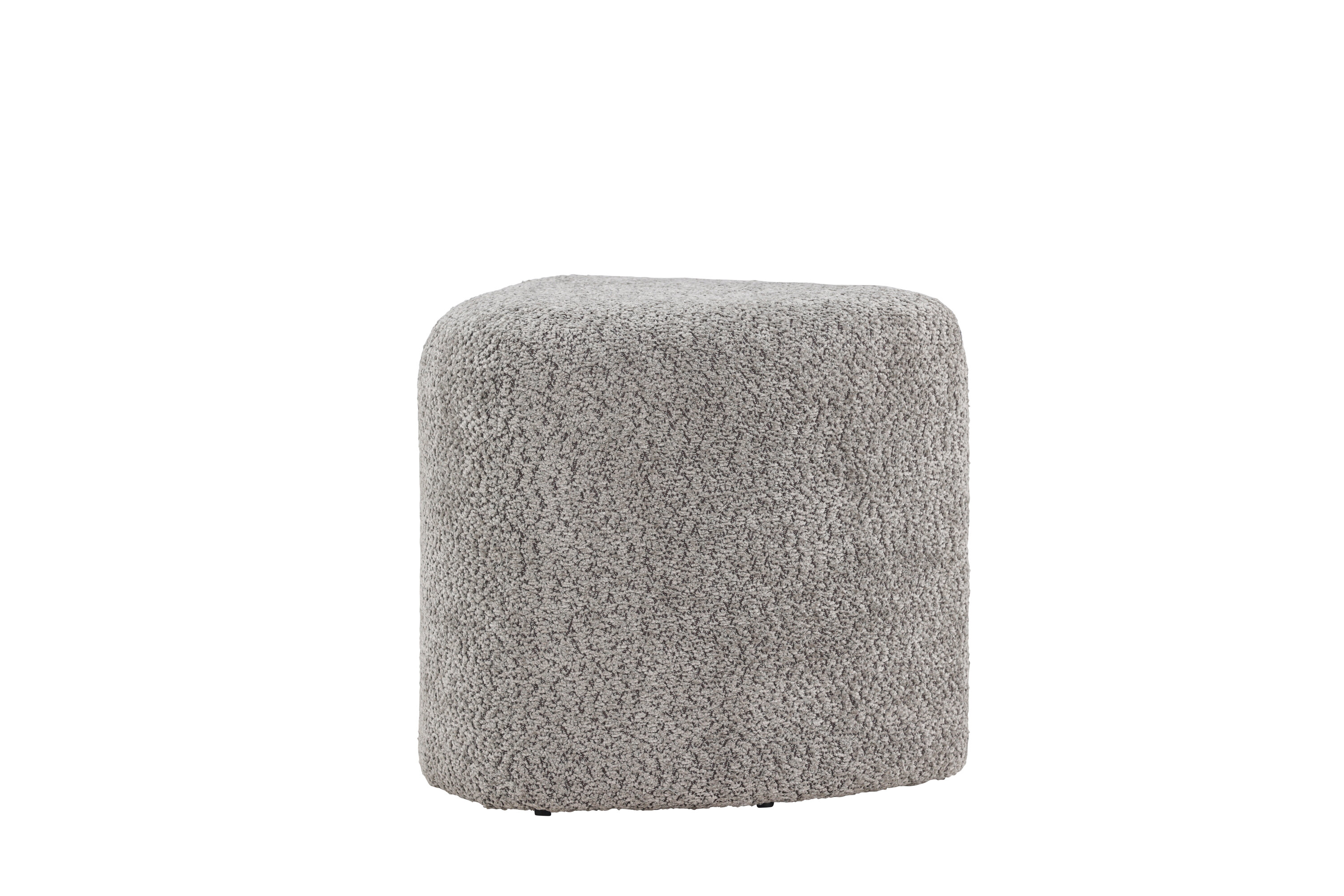 Venture Design Peg Puf  Rund Grå Bouclé  ø46