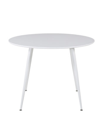 Venture Design Plaza Spisebord Hvid Mdf Og Hvid Metal  ø100
