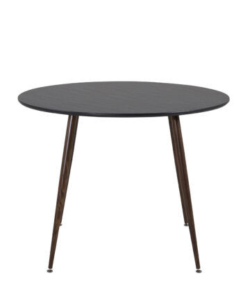 Venture Design Plaza Spisebord Sort Mdf Og Valnøddefolie Metal  ø100