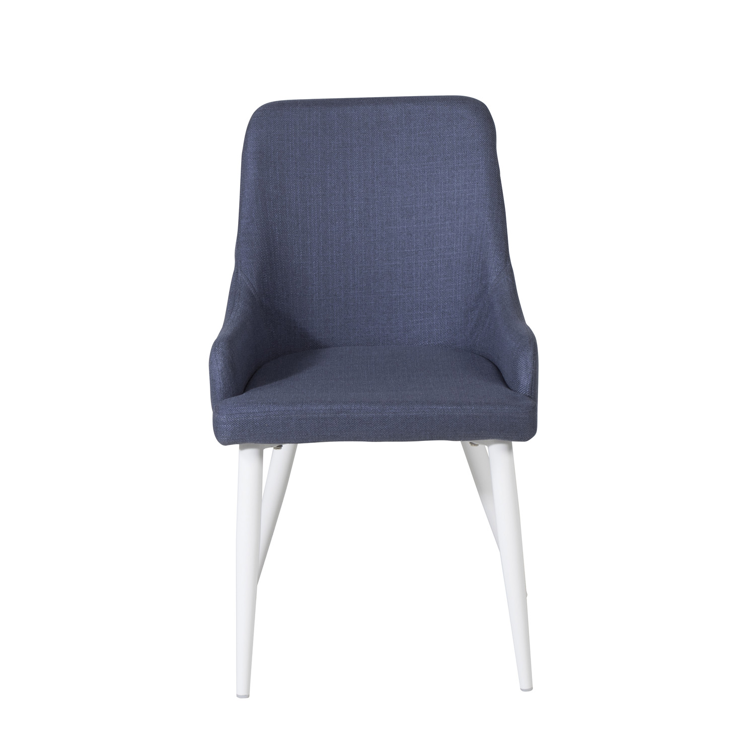 Venture Design Plaza Spisebordsstol Armlæn Blå Polyester Og Hvid Metal