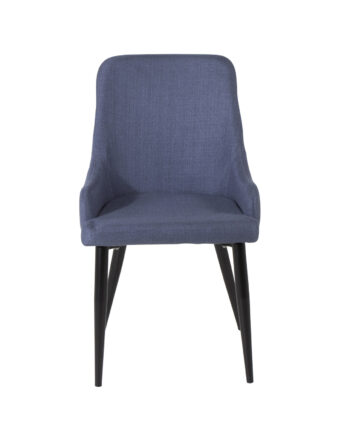 Venture Design Plaza Spisebordsstol     Armlæn Blå Polyester Og Sort Metal