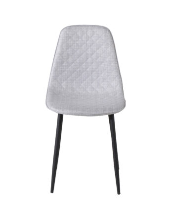 Venture Design Polar Diamond Spisebordsstol Lysegrå Polyester Og Sort Metal