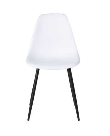 Venture Design Polar Plastic Spisebordsstol Hvid Plastik Og Sort Metal