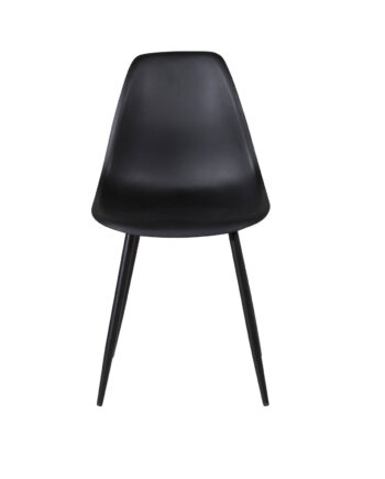 Venture Design Polar Plastic Spisebordsstol Sort Plastik Og Sort Metal