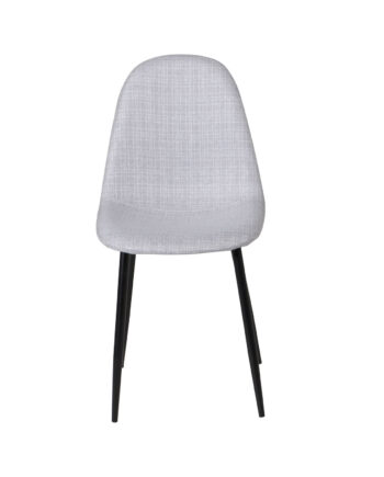 Venture Design Polar Spisebordsstol Lysegrå Polyester Og Sort Metal